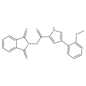 1,3-dioxo-2,3-dihydro-1H-isoindol-2-yl 5-(2-methoxyphenyl)-1H-pyrazole-3-carboxylate结构式