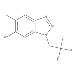 6-bromo-5-methyl-1-(2,2,2-trifluoroethyl)-1H-1,2,3-benzotriazole Structure
