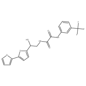 N-{2-[5-(furan-2-yl)thiophen-2-yl]-2-hydroxyethyl}-N'-[3-(trifluoromethyl)phenyl]ethanediamide Structure