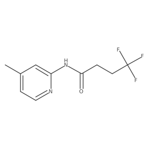 4,4,4-trifluoro-N-(4-methylpyridin-2-yl)butanamide结构式