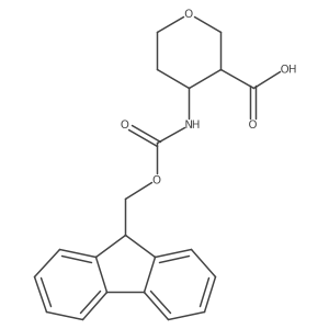 (3S,4S)-4-(9H-Fluoren-9-ylmethoxycarbonylamino)oxane-3-carboxylic acid Structure