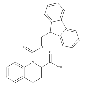 1-{[(9H-fluoren-9-yl)methoxy]carbonyl}-1,2,3,4-tetrahydro-1,6-naphthyridine-2-carboxylic acid Structure