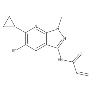 N-{5-bromo-6-cyclopropyl-1-methyl-1H-pyrazolo[3,4-b]pyridin-3-yl}prop-2-enamide Structure