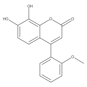 7,8-Dihydroxy-4-(2-methoxyphenyl)-2H-1-benzopyran-2-one Structure