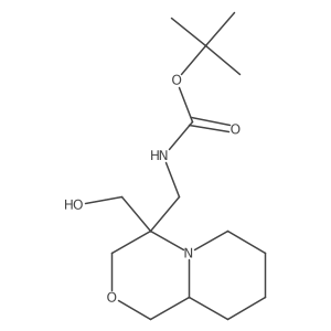 tert-butyl N-{[4-(hydroxymethyl)-octahydropyrido[2,1-c][1,4]oxazin-4-yl]methyl}carbamate结构式
