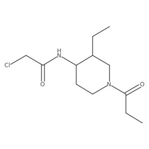 2-Chloro-N-(3-ethyl-1-propanoylpiperidin-4-yl)acetamide结构式