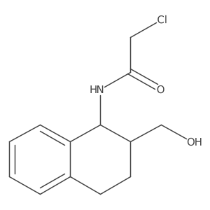 2-chloro-N-[2-(hydroxymethyl)-1,2,3,4-tetrahydronaphthalen-1-yl]acetamide结构式