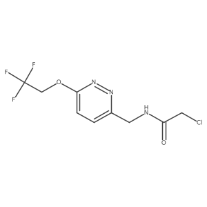 2-Chloro-N-[[6-(2,2,2-trifluoroethoxy)pyridazin-3-yl]methyl]acetamide结构式