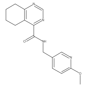 N-[(6-Methoxypyridin-3-yl)methyl]-5,6,7,8-tetrahydroquinazoline-4-carboxamide结构式