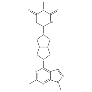 6-[5-(1,6-Dimethylpyrazolo[3,4-d]pyrimidin-4-yl)-1,3,3a,4,6,6a-hexahydropyrrolo[3,4-c]pyrrol-2-yl]-3-methyl-1,3-diazinane-2,4-dione结构式
