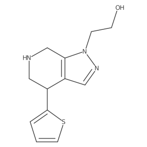 2-[4-(thiophen-2-yl)-1H,4H,5H,6H,7H-pyrazolo[3,4-c]pyridin-1-yl]ethan-1-ol结构式