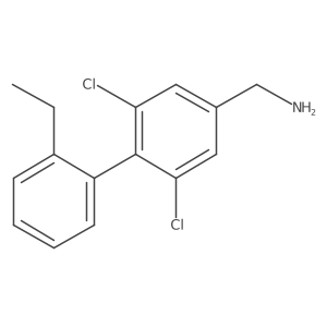 [3,5-Bis(chloranyl)-4-(2-ethylphenyl)phenyl]methanamine结构式