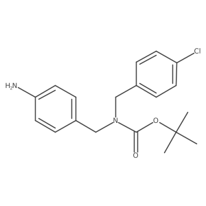 tert-butyl N-[(4-aminophenyl)methyl]-N-[(4-chlorophenyl)methyl]carbamate Structure