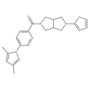 3-(3,5-dimethyl-1H-pyrazol-1-yl)-6-[5-(1,3-thiazol-2-yl)-octahydropyrrolo[3,4-c]pyrrole-2-carbonyl]pyridazine Structure