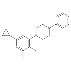 2-Cyclopropyl-4,5-dimethyl-6-[4-(pyrimidin-2-yl)piperazin-1-yl]pyrimidine Structure