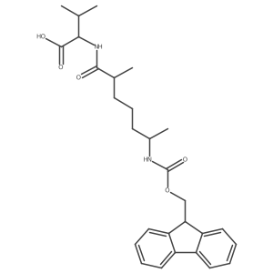 (2R)-2-[6-({[(9H-fluoren-9-yl)methoxy]carbonyl}amino)-2-methylheptanamido]-3-methylbutanoic acid结构式