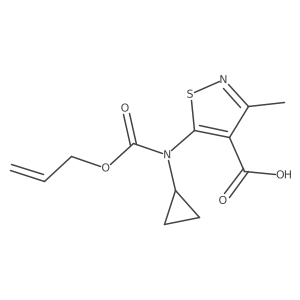 5-{Cyclopropyl[(prop-2-en-1-yloxy)carbonyl]amino}-3-methyl-1,2-thiazole-4-carboxylic acid Structure