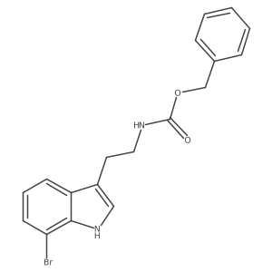 benzyl N-[2-(7-bromo-1H-indol-3-yl)ethyl]carbamate结构式