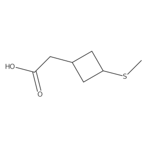 trans-2-(3-(Methylthio)cyclobutyl)acetic acid Structure
