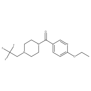 1-(6-Ethoxypyridine-3-carbonyl)-4-(2,2,2-trifluoroethyl)piperazine Structure