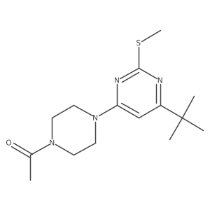 1-{4-[6-Tert-butyl-2-(methylsulfanyl)pyrimidin-4-yl]piperazin-1-yl}ethan-1-one Structure