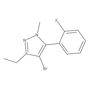 4-bromo-3-ethyl-5-(2-fluorophenyl)-1-methyl-1H-pyrazole结构式