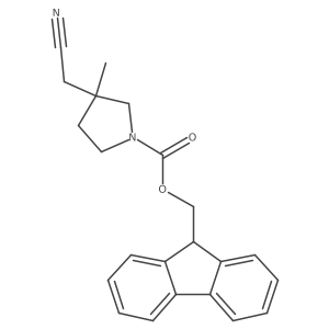 (9H-fluoren-9-yl)methyl 3-(cyanomethyl)-3-methylpyrrolidine-1-carboxylate Structure