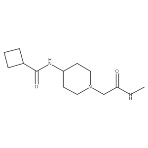 N-{1-[(methylcarbamoyl)methyl]piperidin-4-yl}cyclobutanecarboxamide结构式