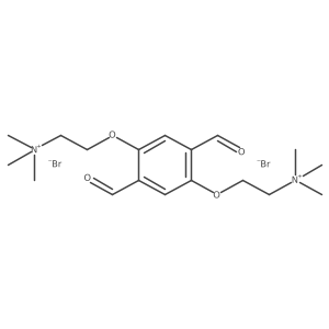 2,2'-((2,5-Diformyl-1,4-phenylene)bis(oxy))bis(N,N,N-trimethylethan-1-aminium) bromide Structure