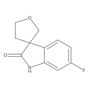 O=C1Nc2cc(F)ccc2C12CCOC2结构式