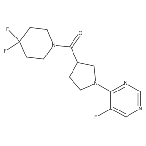 4-[3-(4,4-Difluoropiperidine-1-carbonyl)pyrrolidin-1-yl]-5-fluoropyrimidine Structure