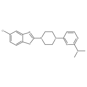 4-[4-(5-chloro-1,3-benzoxazol-2-yl)piperazin-1-yl]-N,N-dimethylpyrimidin-2-amine结构式