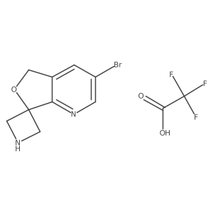 3'-Bromo-5'H-spiro[azetidine-3,7'-furo[3,4-B]pyridine] trifluoroacetate结构式