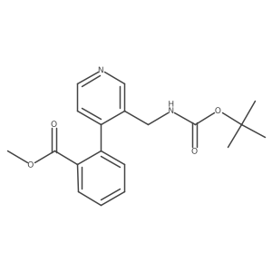 Methyl 2-[3-(tert-butoxycarbonylaminomethyl)-pyridin-4-yl]benzoate结构式