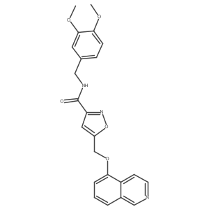 N-[(3,4-Dimethoxyphenyl)methyl]-5-[(5-isoquinolinyloxy)methyl]-3-isoxazolecarboxamide结构式