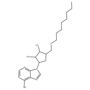 Adenosine, 5a(2)-S-octyl-5a(2)-thio- Structure