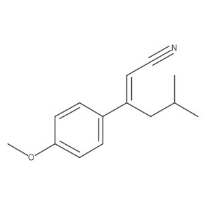 2-Hexenenitrile, 3-(4-methoxyphenyl)-5-methyl-, (Z)- Structure