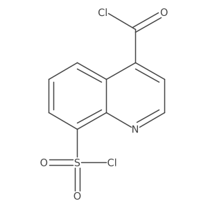 8-(Chlorosulfonyl)-4-quinolinecarbonyl chloride Structure