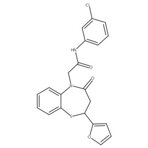N-(3-chlorophenyl)-2-(2-(furan-2-yl)-4-oxo-3,4-dihydrobenzo[b][1,4]thiazepin-5(2H)-yl)acetamide Structure
