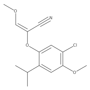 (Z)-2-(5-chloro-2-isopropyl-4-methoxyphenoxy)-3-methoxyacrylonitrile结构式