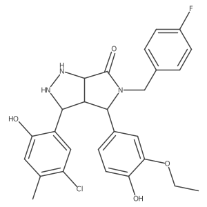 3-(5-Chloro-2-hydroxy-4-methylphenyl)-4-(3-ethoxy-4-hydroxyphenyl)-5-[(4-fluorophenyl)methyl]-1,2,3,3a,4,6a-hexahydropyrrolo[3,4-c]pyrazol-6-one Structure