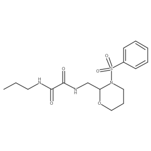 N1-((3-(phenylsulfonyl)-1,3-oxazinan-2-yl)methyl)-N2-propyloxalamide Structure