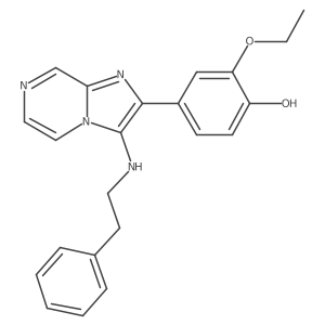 2-Ethoxy-4-[3-[(2-phenylethyl)amino]imidazo[1,2-a]pyrazin-2-yl]phenol Structure