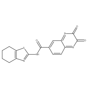 2,3-dioxo-N-(4,5,6,7-tetrahydro-1,3-benzothiazol-2-yl)quinoxaline-6-carboxamide结构式