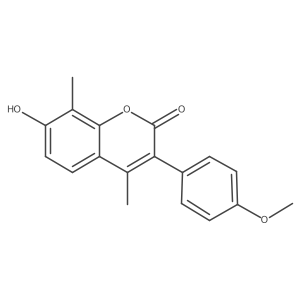 7-hydroxy-3-(4-methoxyphenyl)-4,8-dimethyl-2H-chromen-2-one Structure