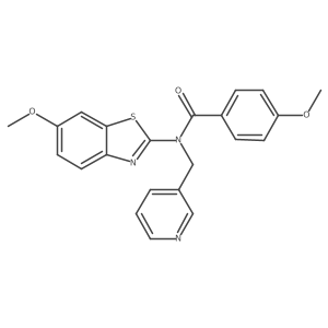 4-methoxy-N-(6-methoxybenzo[d]thiazol-2-yl)-N-(pyridin-3-ylmethyl)benzamide结构式