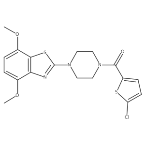 (5-Chlorothiophen-2-yl)(4-(4,7-dimethoxybenzo[d]thiazol-2-yl)piperazin-1-yl)methanone结构式