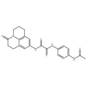 N'-(4-acetamidophenyl)-N-{2-oxo-1-azatricyclo[7.3.1.0^{5,13}]trideca-5,7,9(13)-trien-7-yl}ethanediamide结构式