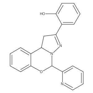 2-(5-(pyridin-2-yl)-5,10b-dihydro-1H-benzo[e]pyrazolo[1,5-c][1,3]oxazin-2-yl)phenol结构式