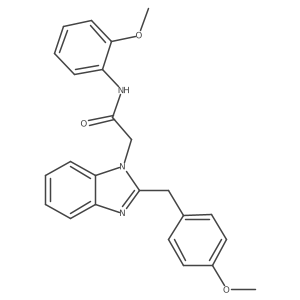 2-[2-(4-methoxybenzyl)-1H-1,3-benzimidazol-1-yl]-N-(2-methoxyphenyl)acetamide Structure